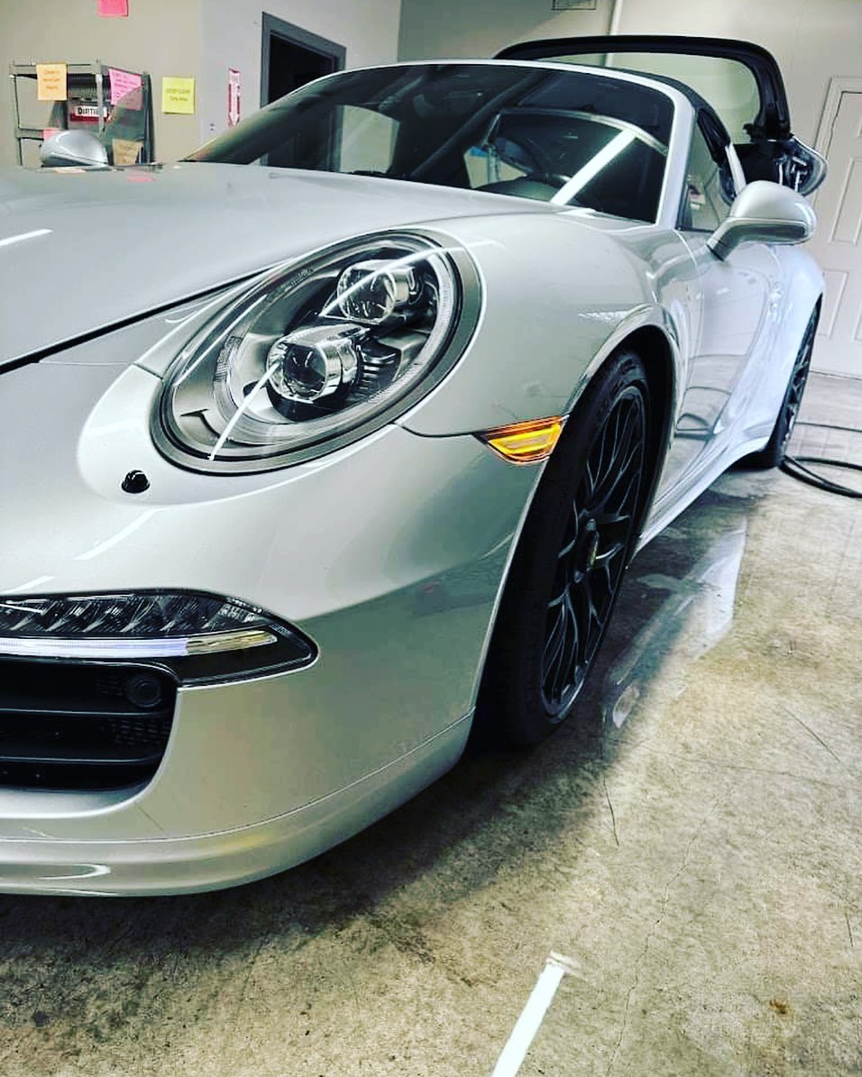 clean convertible porsche after exterior detailing service